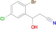 3-(2-Bromo-5-chlorophenyl)-3-hydroxypropanenitrile