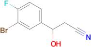 3-(3-Bromo-4-fluorophenyl)-3-hydroxypropanenitrile
