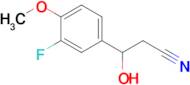 3-(3-Fluoro-4-methoxyphenyl)-3-hydroxypropanenitrile