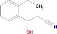 3-(2-Ethylphenyl)-3-hydroxypropanenitrile