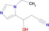 3-(1-Ethyl-1h-imidazol-5-yl)-3-hydroxypropanenitrile