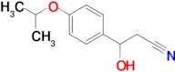 3-Hydroxy-3-(4-isopropoxyphenyl)propanenitrile