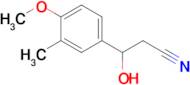 3-Hydroxy-3-(4-methoxy-3-methylphenyl)propanenitrile