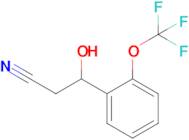 3-Hydroxy-3-(2-(trifluoromethoxy)phenyl)propanenitrile