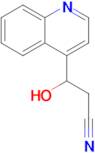 3-Hydroxy-3-(quinolin-4-yl)propanenitrile