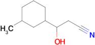 3-Hydroxy-3-(3-methylcyclohexyl)propanenitrile