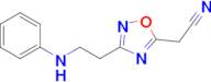 2-(3-(2-(Phenylamino)ethyl)-1,2,4-oxadiazol-5-yl)acetonitrile