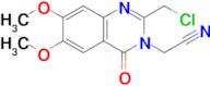 2-(2-(Chloromethyl)-6,7-dimethoxy-4-oxoquinazolin-3(4h)-yl)acetonitrile