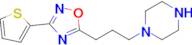 5-(3-(Piperazin-1-yl)propyl)-3-(thiophen-2-yl)-1,2,4-oxadiazole