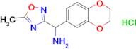 (2,3-Dihydrobenzo[b][1,4]dioxin-6-yl)(5-methyl-1,2,4-oxadiazol-3-yl)methanamine hydrochloride