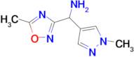 (5-Methyl-1,2,4-oxadiazol-3-yl)(1-methyl-1h-pyrazol-4-yl)methanamine