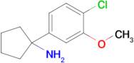 1-(4-Chloro-3-methoxyphenyl)cyclopentan-1-amine