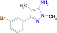 3-(3-Bromophenyl)-1,4-dimethyl-1h-pyrazol-5-amine