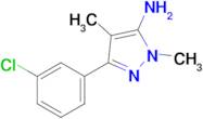 3-(3-Chlorophenyl)-1,4-dimethyl-1h-pyrazol-5-amine