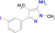 3-(3-Iodophenyl)-1,4-dimethyl-1h-pyrazol-5-amine