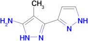 4-methyl-1H,1'H-[3,3'-bipyrazol]-5-amine