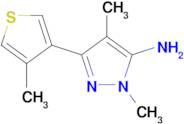 1,4-Dimethyl-3-(4-methylthiophen-3-yl)-1h-pyrazol-5-amine