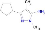 3-Cyclopentyl-1,4-dimethyl-1h-pyrazol-5-amine