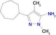 3-Cycloheptyl-1,4-dimethyl-1h-pyrazol-5-amine