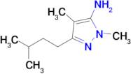 3-Isopentyl-1,4-dimethyl-1h-pyrazol-5-amine