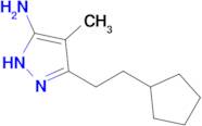 3-(2-Cyclopentylethyl)-4-methyl-1h-pyrazol-5-amine