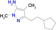 3-(2-Cyclopentylethyl)-1,4-dimethyl-1h-pyrazol-5-amine