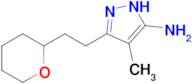 4-Methyl-3-(2-(tetrahydro-2h-pyran-2-yl)ethyl)-1h-pyrazol-5-amine