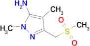 1,4-Dimethyl-3-((methylsulfonyl)methyl)-1h-pyrazol-5-amine