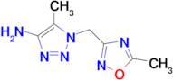 5-Methyl-1-((5-methyl-1,2,4-oxadiazol-3-yl)methyl)-1h-1,2,3-triazol-4-amine