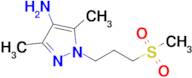 3,5-Dimethyl-1-(3-(methylsulfonyl)propyl)-1h-pyrazol-4-amine