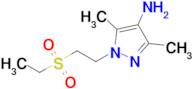 1-(2-(Ethylsulfonyl)ethyl)-3,5-dimethyl-1h-pyrazol-4-amine