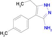 5-ethyl-4-(4-methylphenyl)-1H-pyrazol-3-amine