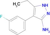 5-ethyl-4-(3-fluorophenyl)-1H-pyrazol-3-amine