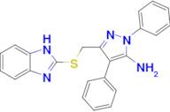 3-(((1h-Benzo[d]imidazol-2-yl)thio)methyl)-1,4-diphenyl-1h-pyrazol-5-amine