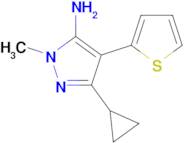 3-Cyclopropyl-1-methyl-4-(thiophen-2-yl)-1h-pyrazol-5-amine