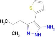 3-Isobutyl-4-(thiophen-2-yl)-1h-pyrazol-5-amine