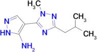 4-(3-Isobutyl-1-methyl-1h-1,2,4-triazol-5-yl)-1h-pyrazol-5-amine