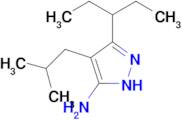 4-Isobutyl-3-(pentan-3-yl)-1h-pyrazol-5-amine