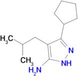 3-Cyclopentyl-4-isobutyl-1h-pyrazol-5-amine