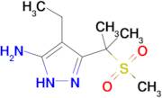 4-Ethyl-3-(2-(methylsulfonyl)propan-2-yl)-1h-pyrazol-5-amine