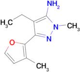 4-Ethyl-1-methyl-3-(3-methylfuran-2-yl)-1h-pyrazol-5-amine