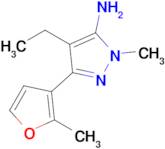 4-Ethyl-1-methyl-3-(2-methylfuran-3-yl)-1h-pyrazol-5-amine