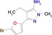 3-(5-Bromofuran-2-yl)-4-ethyl-1-methyl-1h-pyrazol-5-amine