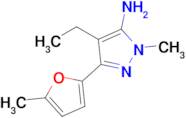 4-Ethyl-1-methyl-3-(5-methylfuran-2-yl)-1h-pyrazol-5-amine