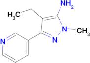 4-Ethyl-1-methyl-3-(pyridin-3-yl)-1h-pyrazol-5-amine