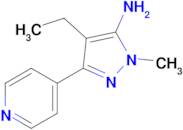 4-Ethyl-1-methyl-3-(pyridin-4-yl)-1h-pyrazol-5-amine