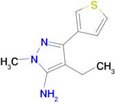 4-Ethyl-1-methyl-3-(thiophen-3-yl)-1h-pyrazol-5-amine