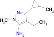 4-Ethyl-1-methyl-3-(2-methylcyclopropyl)-1h-pyrazol-5-amine