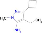 3-Cyclobutyl-4-ethyl-1-methyl-1h-pyrazol-5-amine