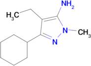 3-Cyclohexyl-4-ethyl-1-methyl-1h-pyrazol-5-amine